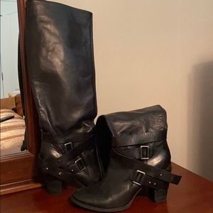 Knee-high Leather Boot.